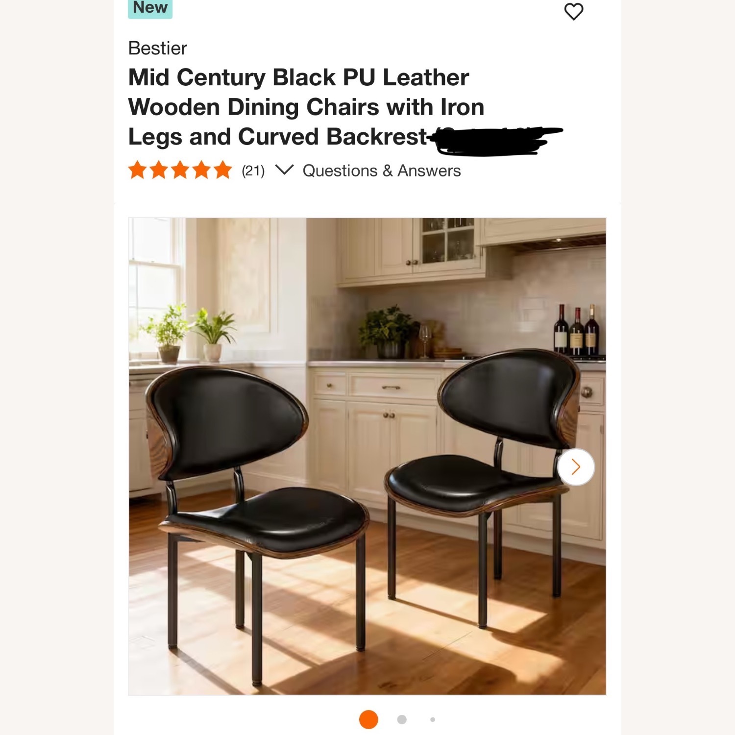 Black Metal Dining Chairs - image-2