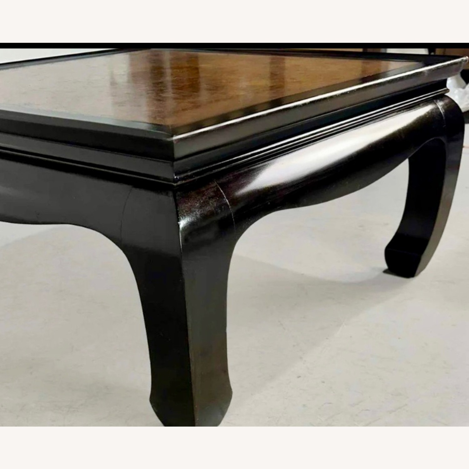 Vintage/Antique Black Wood Coffee Table - image-4