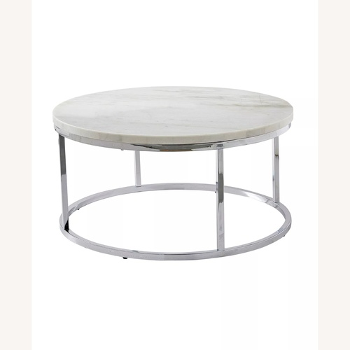 Used Macy's Echo Cocktail Metal Table for sale on AptDeco