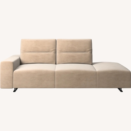 Used BoConcept Hampton Sand Velvet 3+ Seater Sofa for sale on AptDeco