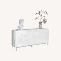 Wooden High Gloss Buffet Cabinet with LED Lights