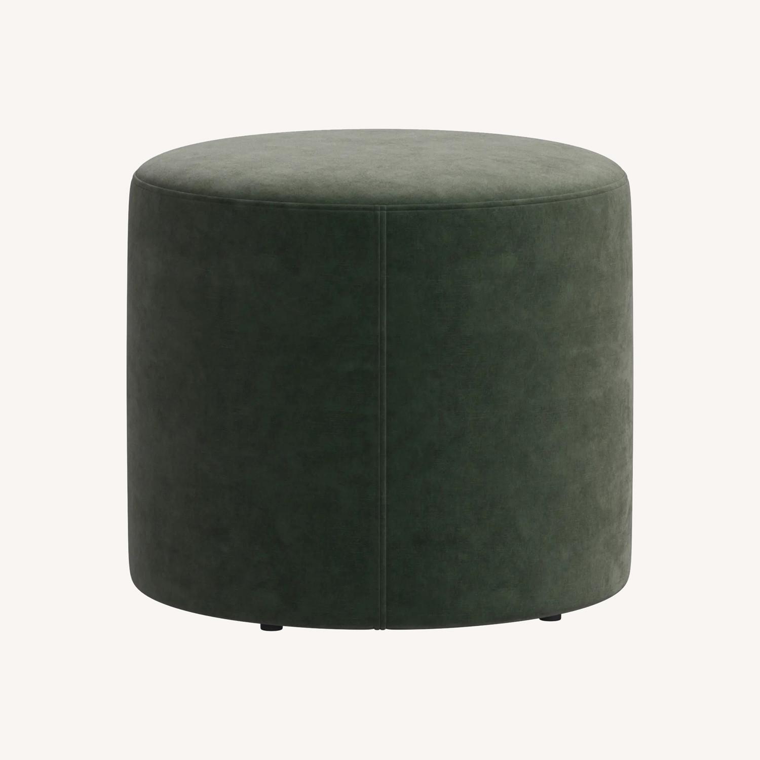 BoConcept Eden Green Velvet Ottoman - image-0