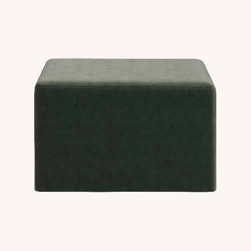 Used BoConcept Xtra Dusty Green Velvet Footstool + Bed for sale on AptDeco