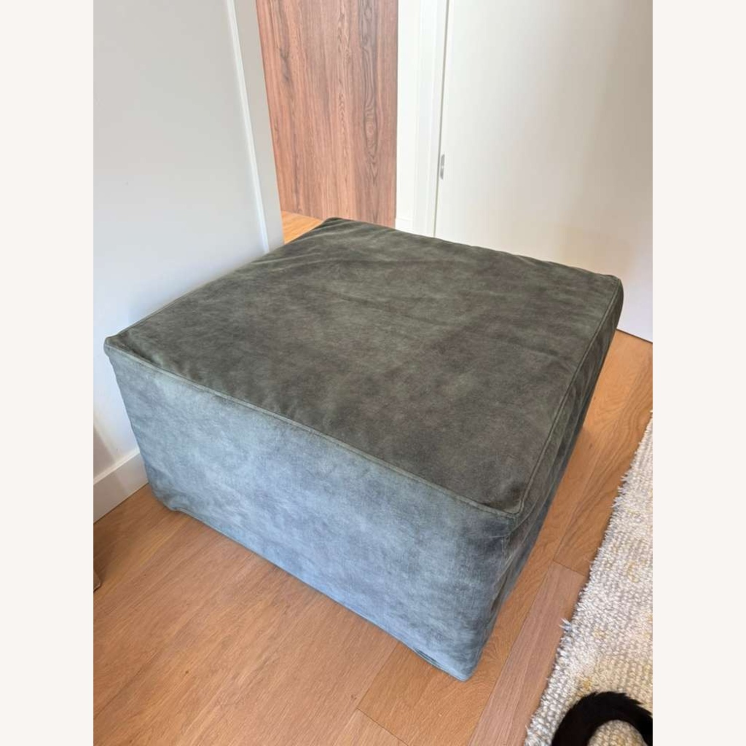 BoConcept Xtra Dusty Green Velvet Footstool + Bed - image-2