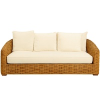 Restoration Hardware White Wood 2 Seater Sofa