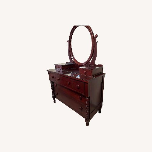 Used Davis Cabinet Co. Cherry Empire Dresser & Mirror for sale on AptDeco