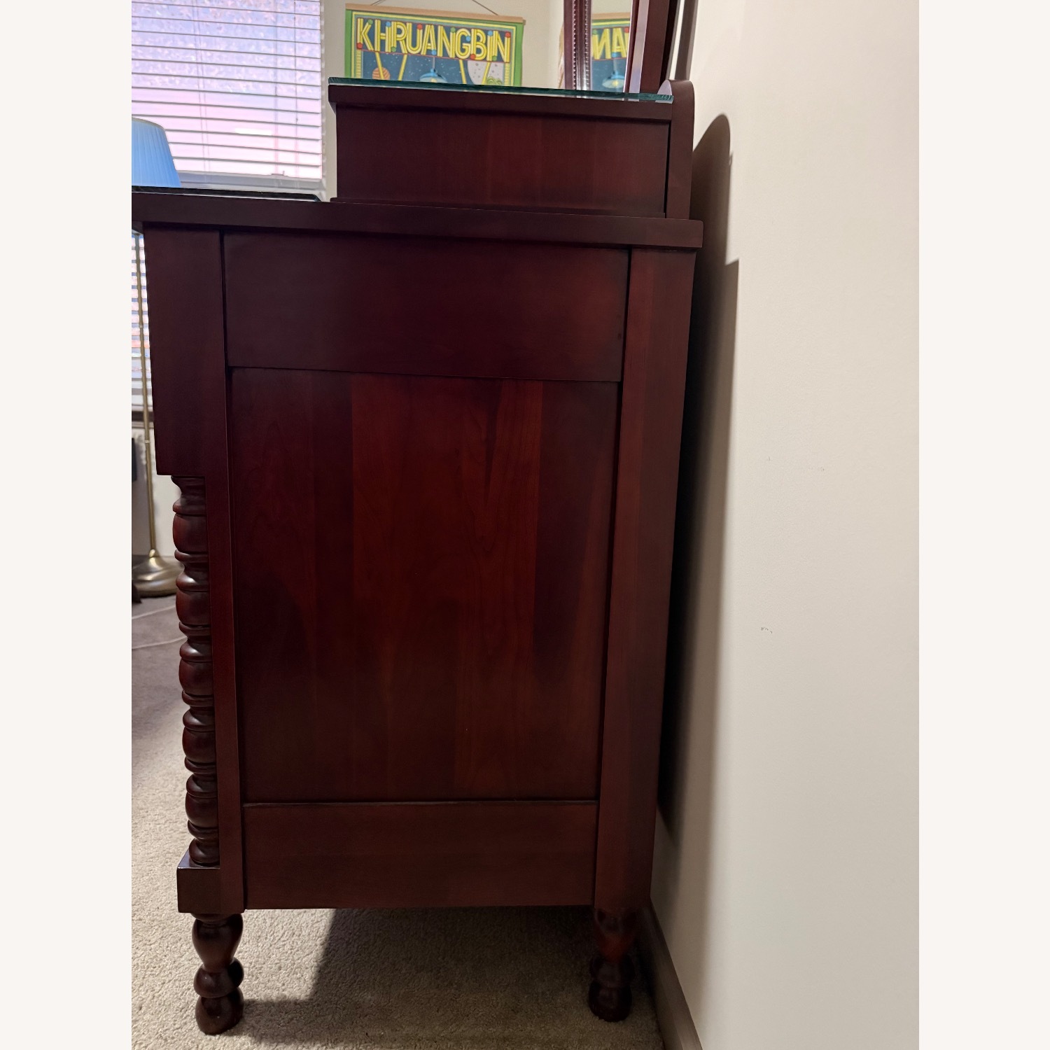 Davis Cabinet Co. Cherry Empire Dresser & Mirror - image-2