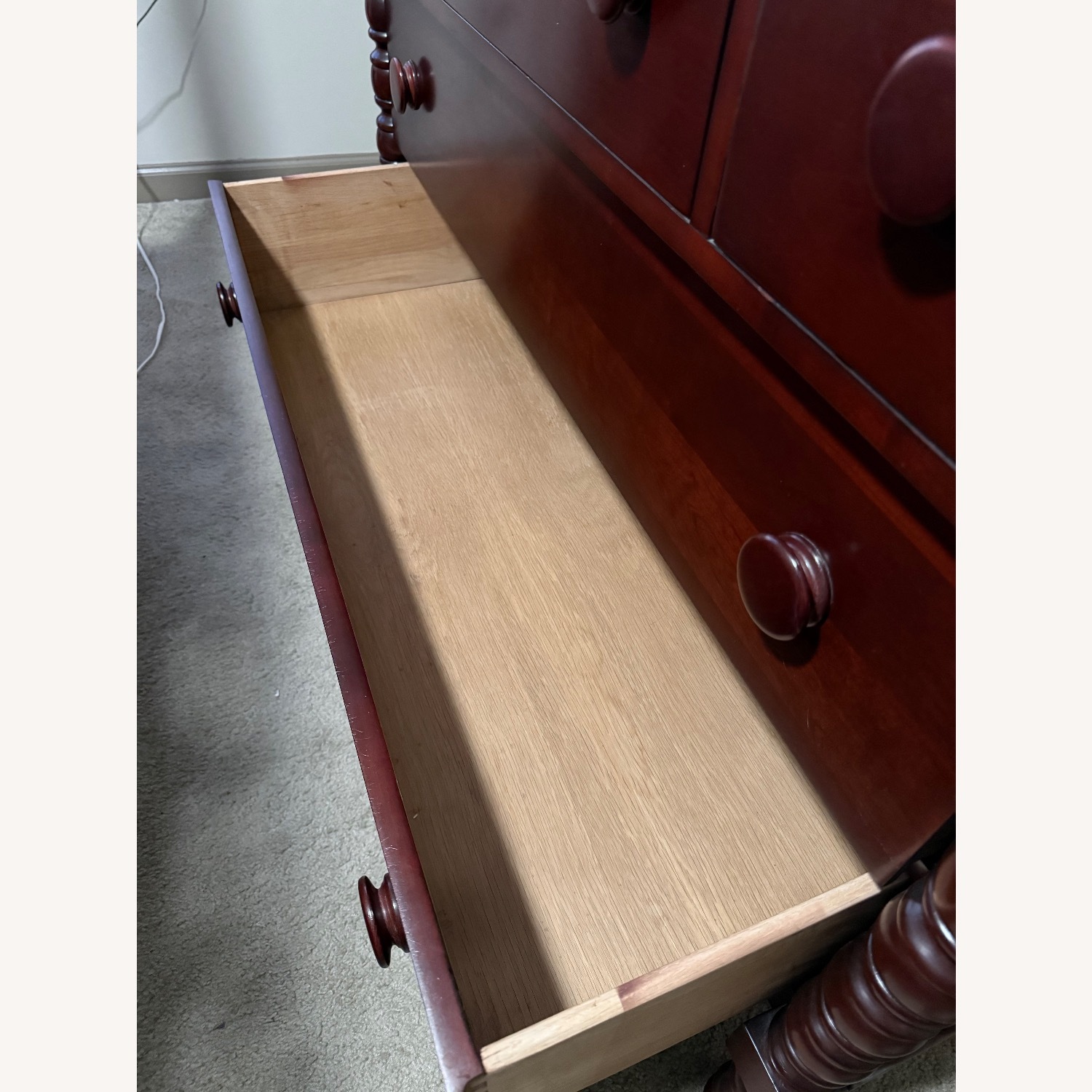 Davis Cabinet Co. Cherry Empire Dresser & Mirror - image-7