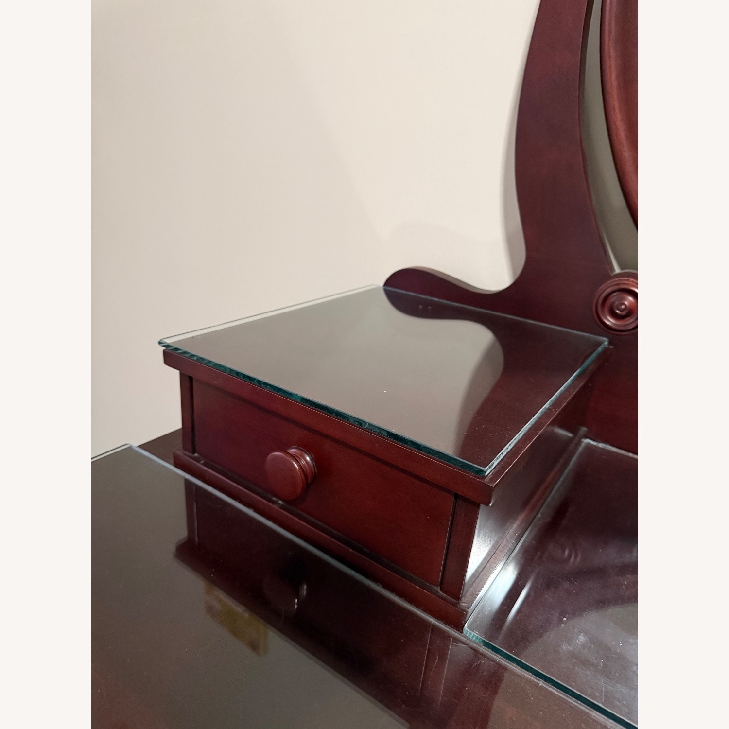 Davis Cabinet Co. Cherry Empire Dresser & Mirror - image-10