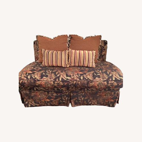 Used Old Hickory Tannery Floral Silk Brocade Settee for sale on AptDeco
