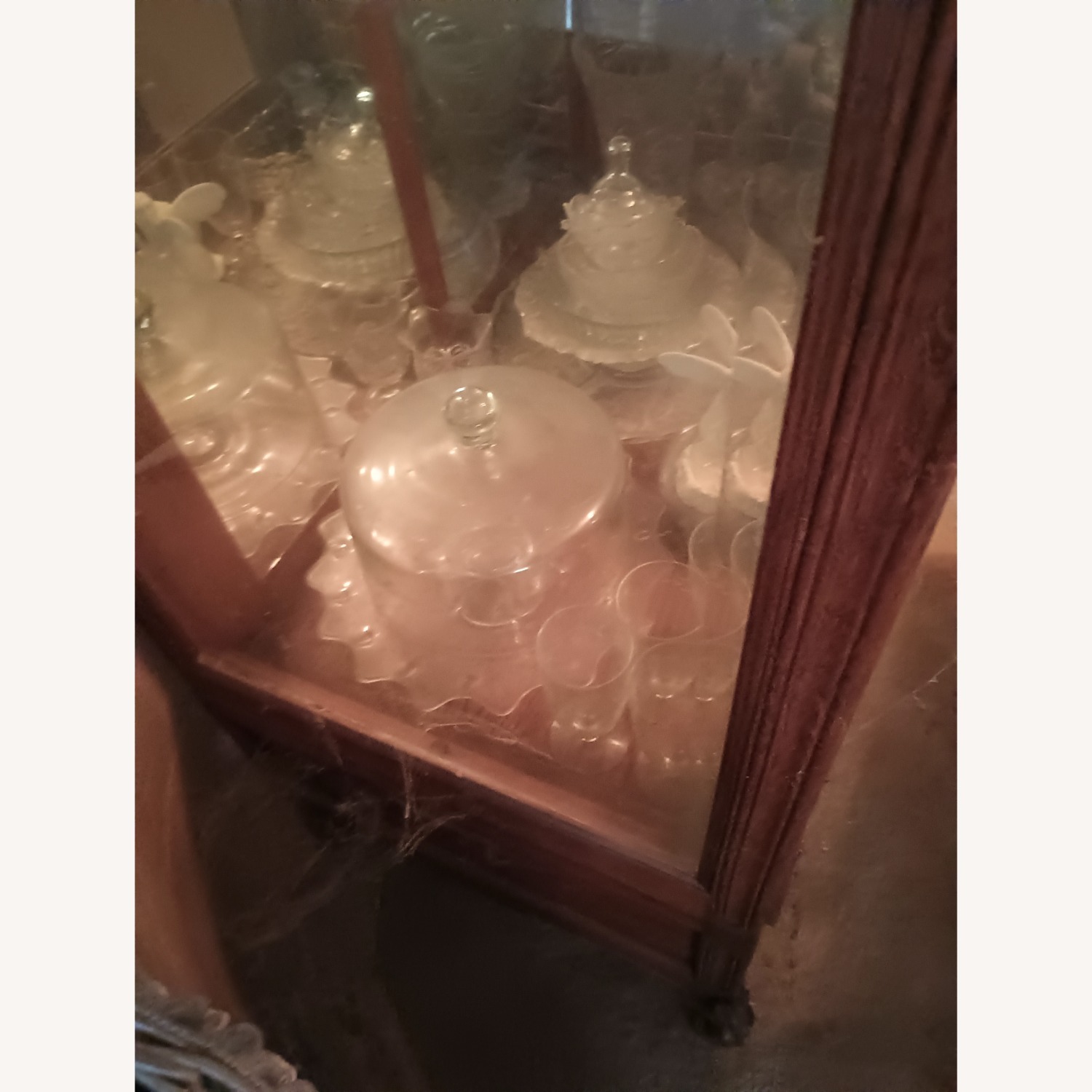 Dark Brown Mirrored Glass Armoire - image-7