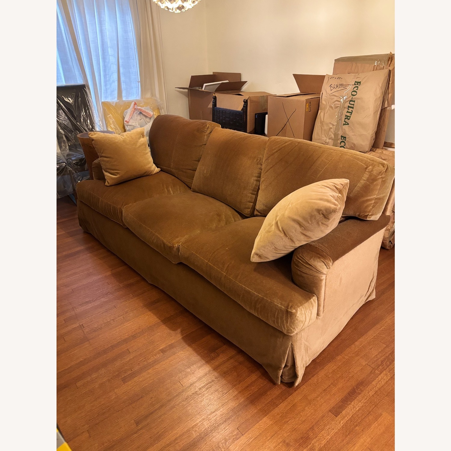 Classic Design Light Brown 3+ Seater Sofa - image-2