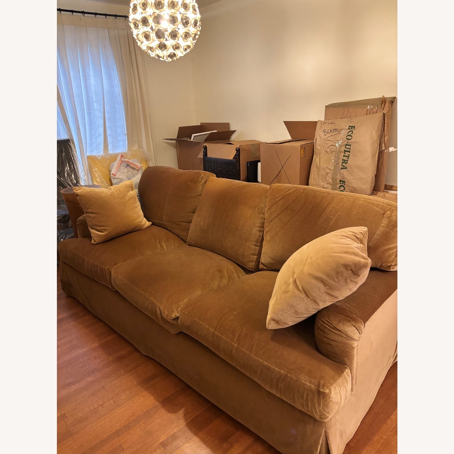 Classic Design Light Brown 3+ Seater Sofa - image-6
