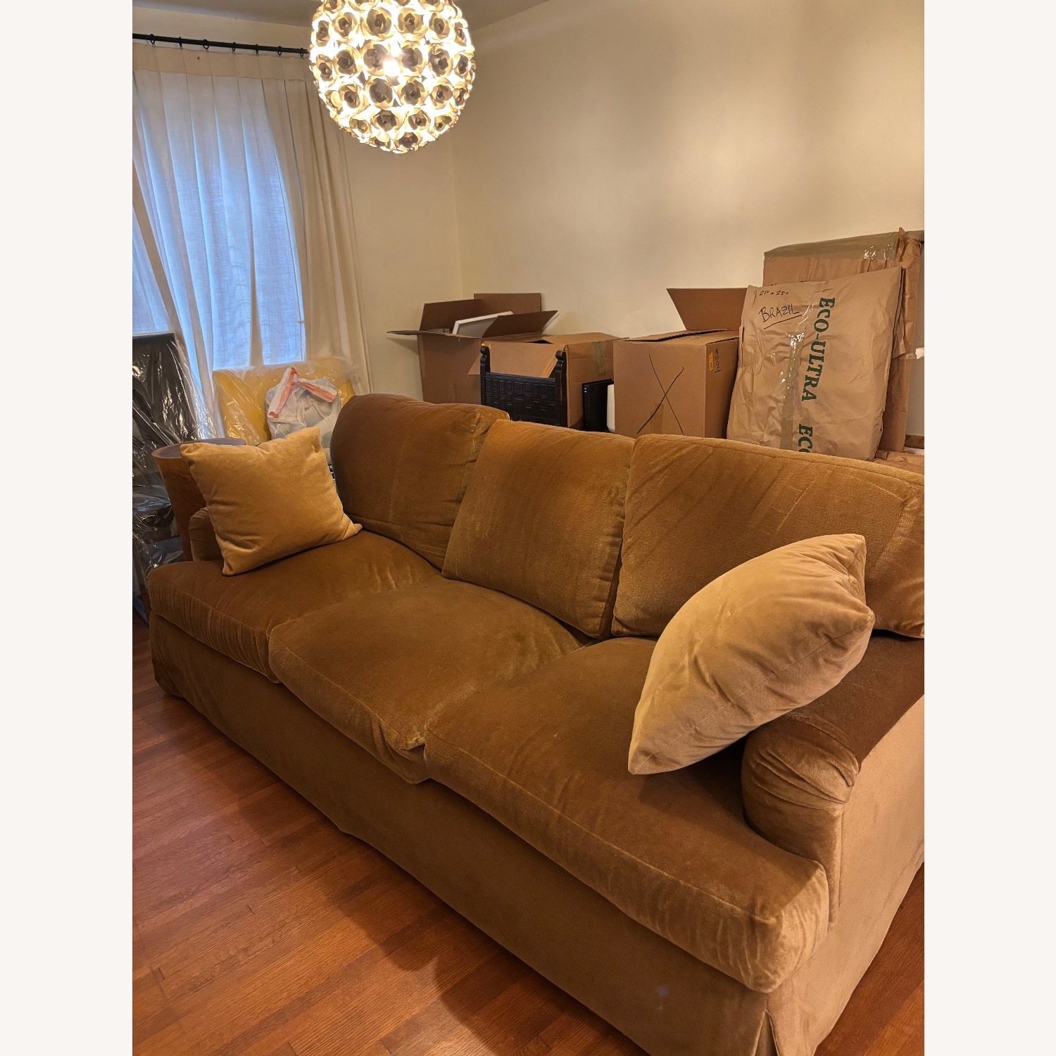 Classic Design Light Brown 3+ Seater Sofa - image-7