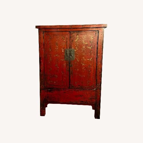 Used Vintage/Antique Red Chinoiserie Armoire for sale on AptDeco