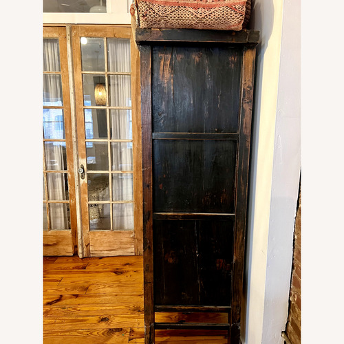 Used Vintage/Antique Red Chinoiserie Armoire for sale on AptDeco