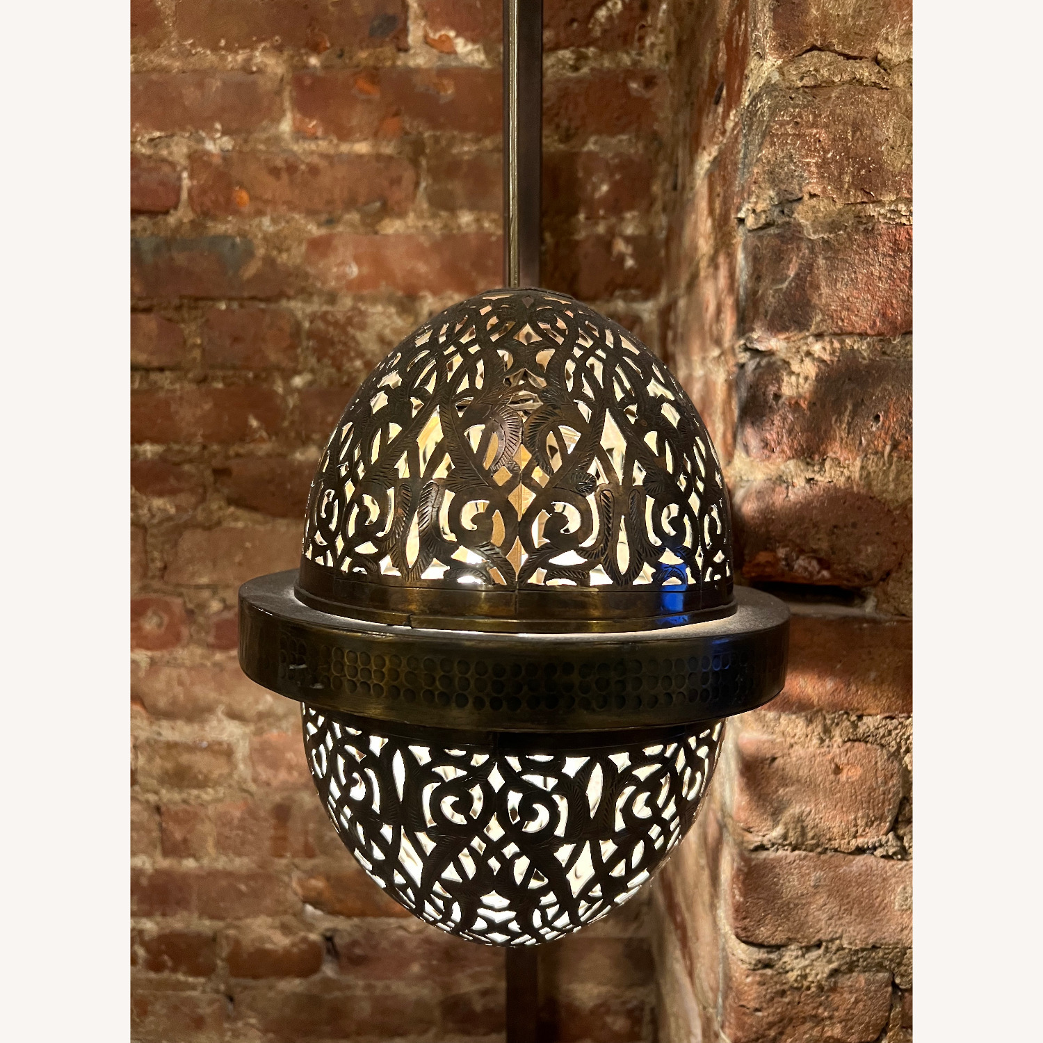Vintage/Antique Moroccan Brass Floor Lamp - image-4