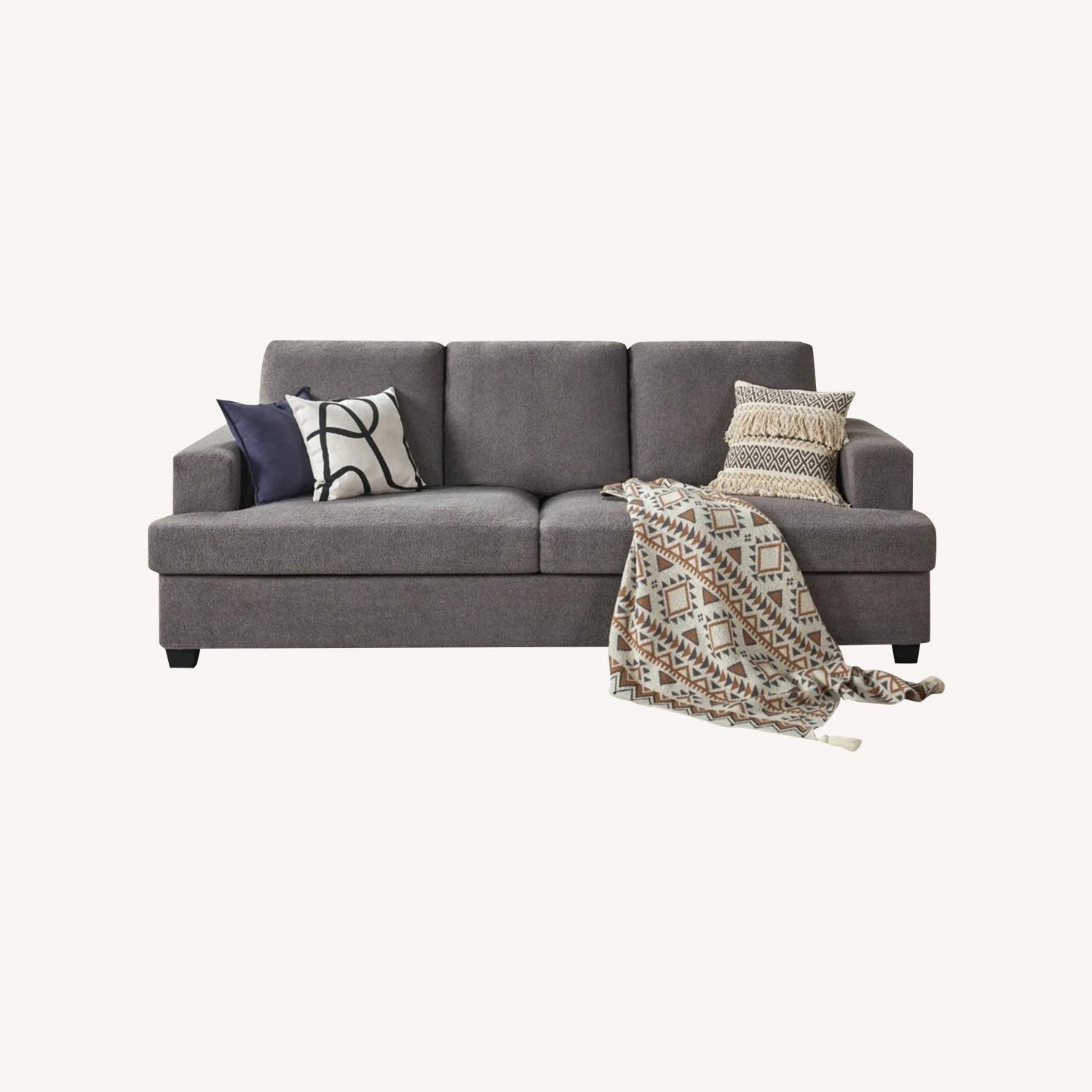 Wade Logan Light Gray Fabric 3+ Seater Sofa - image-0