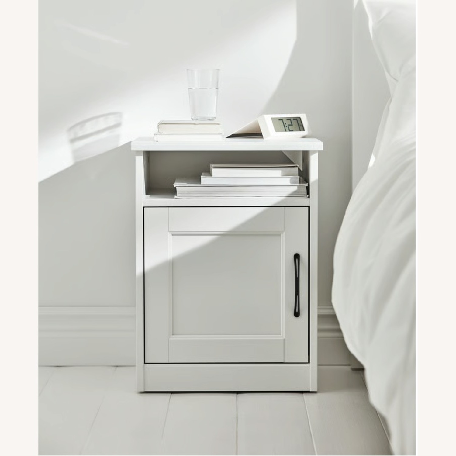 IKEA White Wooden Nightstand - image-2