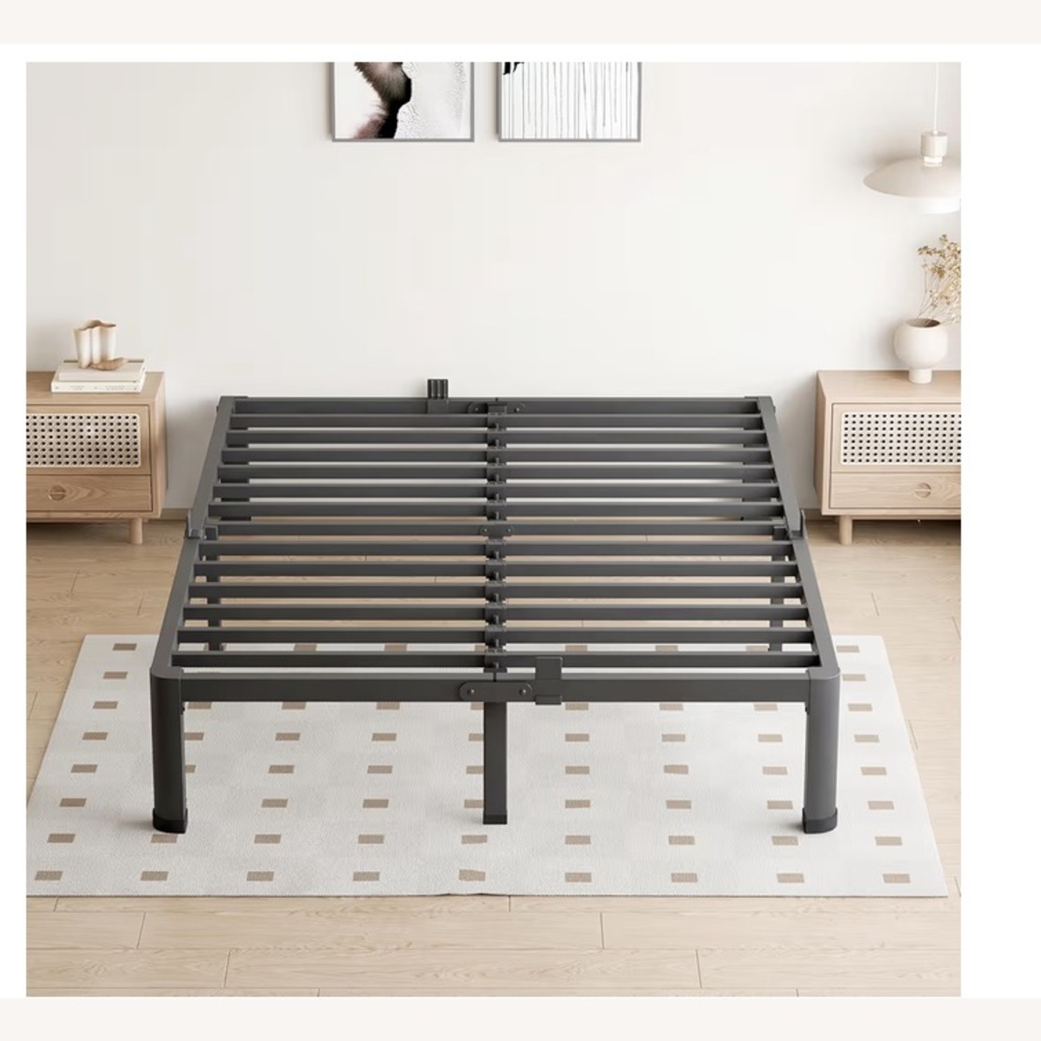 Black Metal Full Bed - image-4