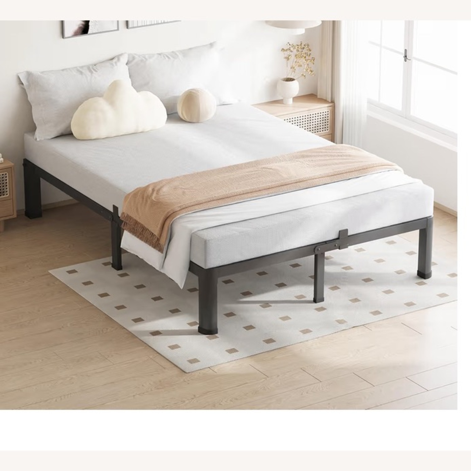 Black Metal Full Bed - image-3