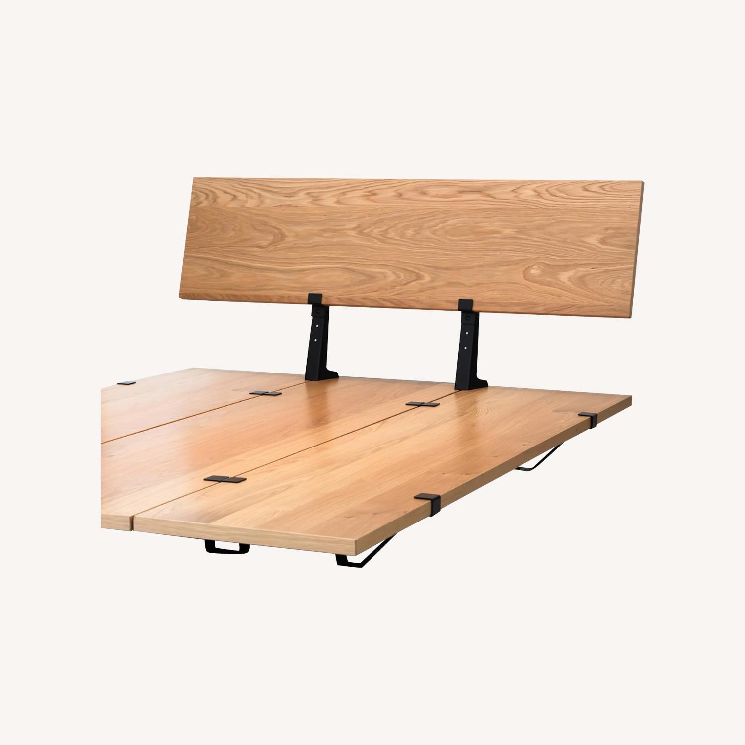 Floyd Queen Walnut Headboard with Black Hardware - image-0