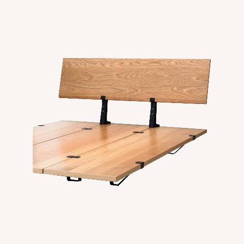 Used Floyd Queen Walnut Headboard with Black Hardware for sale on AptDeco