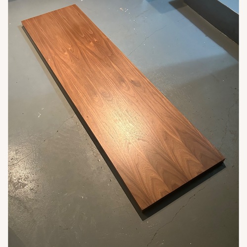 Used Floyd Queen Walnut Headboard with Black Hardware for sale on AptDeco