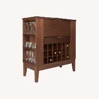 Crate & Barrel Dark Brown Parker Spirits Bourbon Cabinet