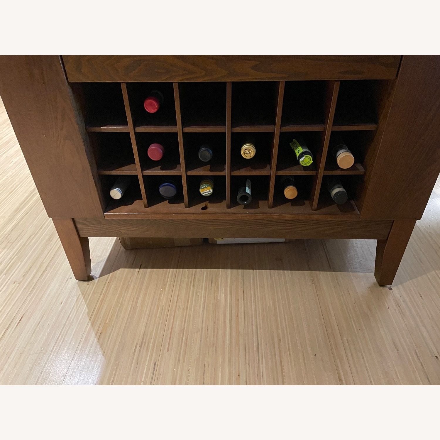 Crate & Barrel Dark Brown Parker Spirits Bourbon Cabinet - image-6