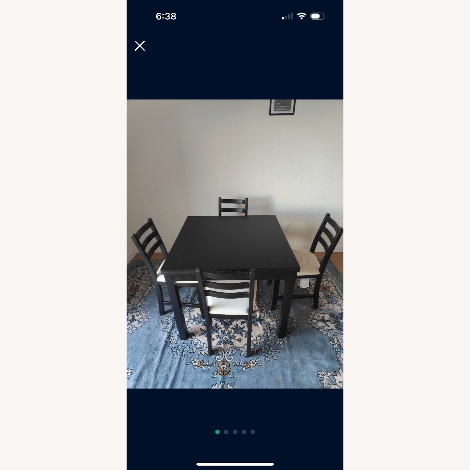 Black Metal Dining Table - image-5