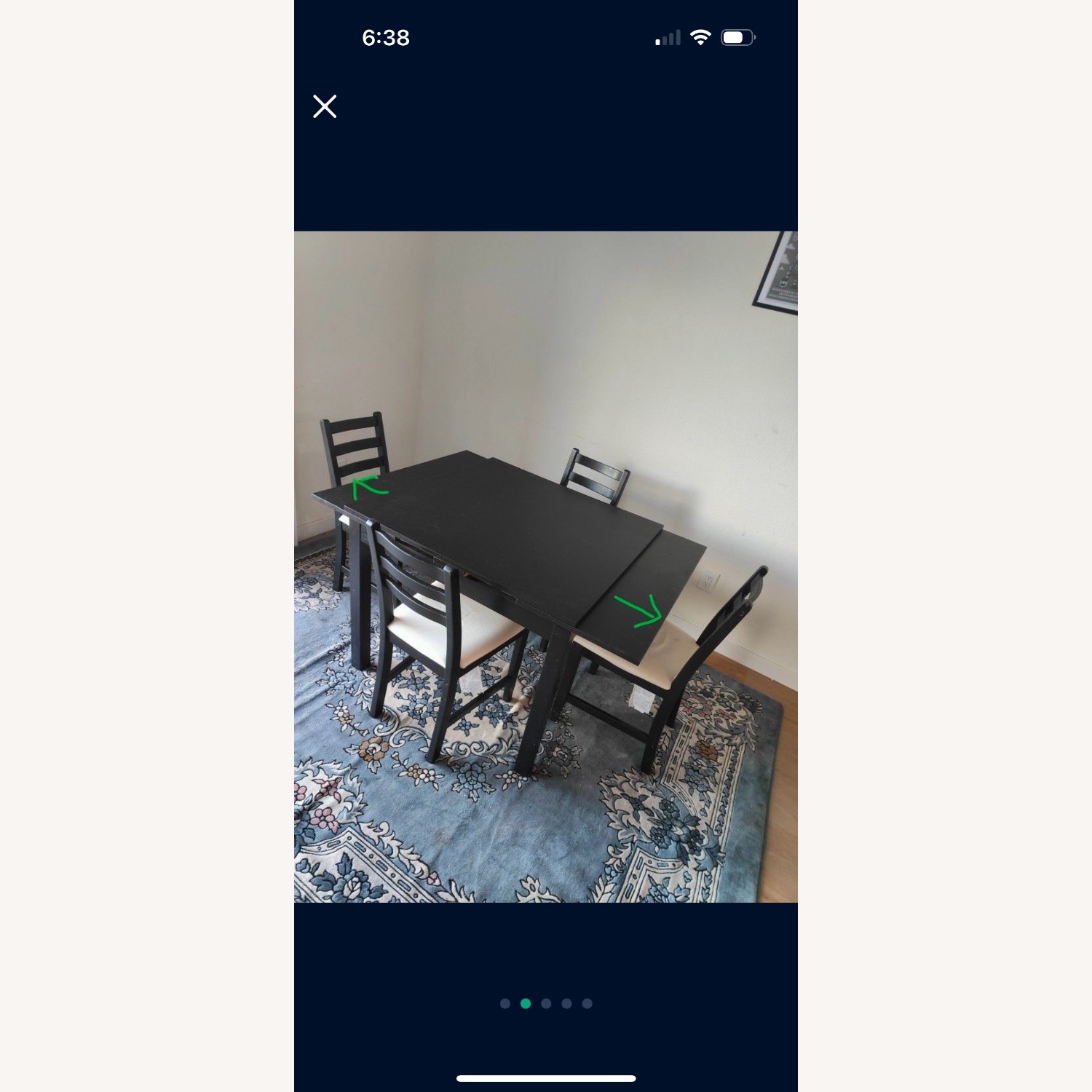 Black Metal Dining Table - image-4