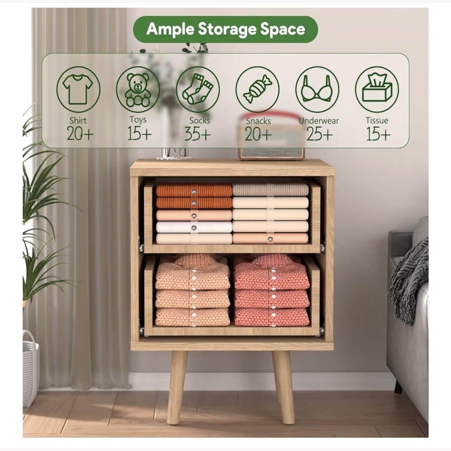 Wooden Fluted Dresser - image-6