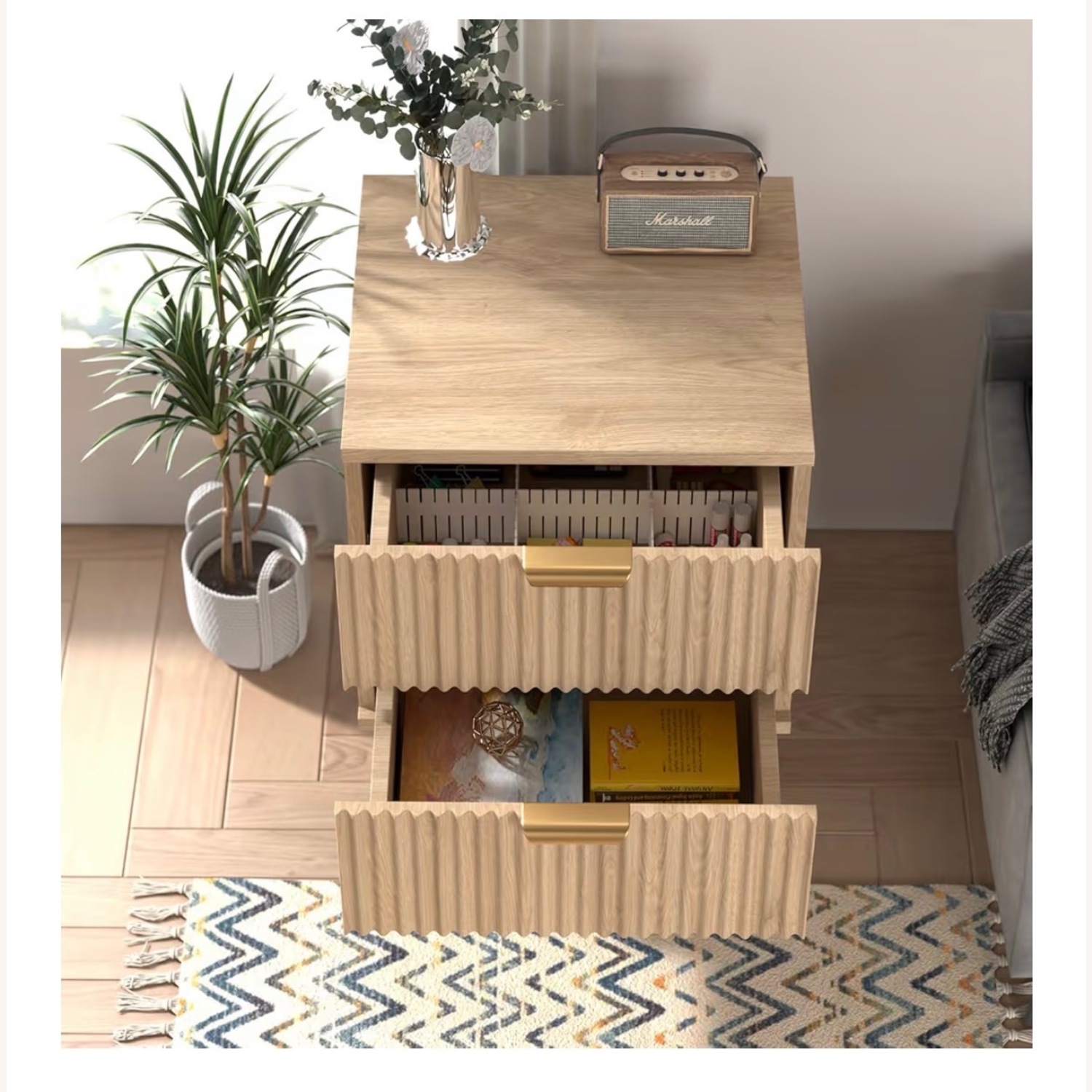 Wooden Fluted Dresser - image-2