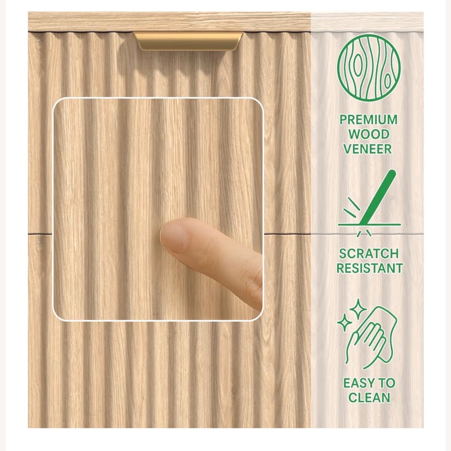 Wooden Fluted Dresser - image-4