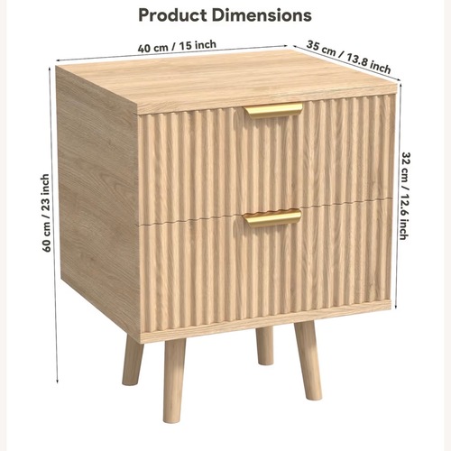 Used Wooden Fluted Dresser for sale on AptDeco