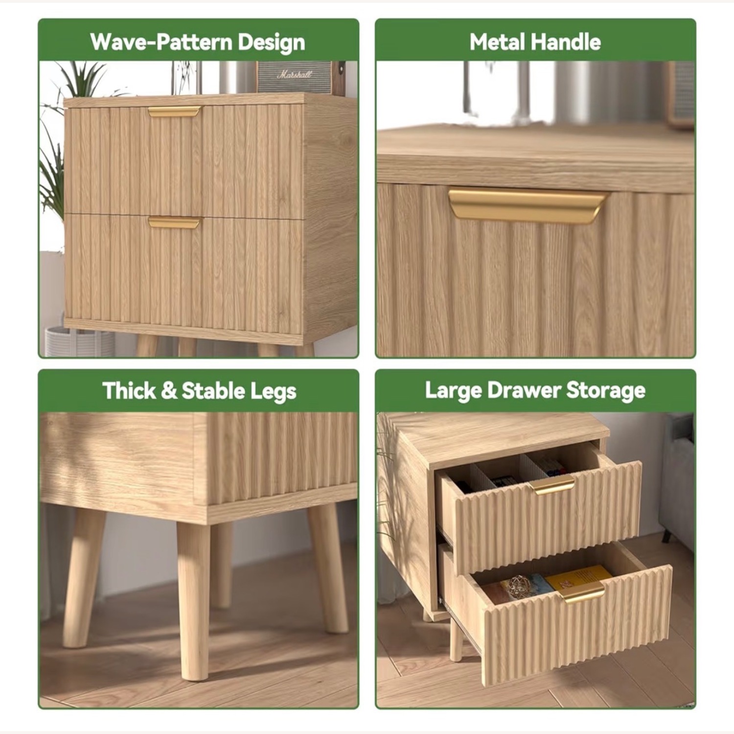 Wooden Fluted Dresser - image-5