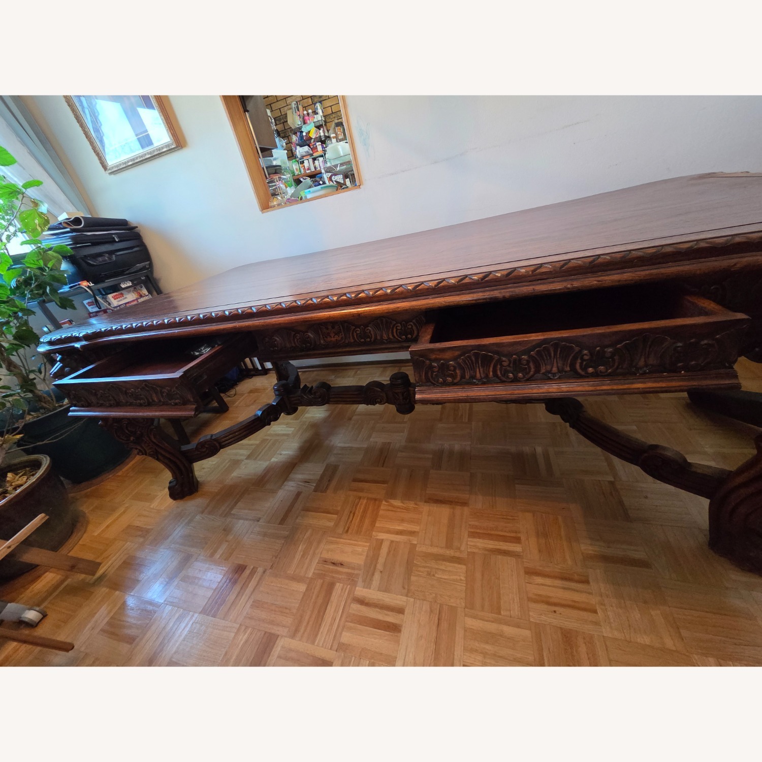 Vintage/Antique Finds Dark Brown Dining Table - image-5