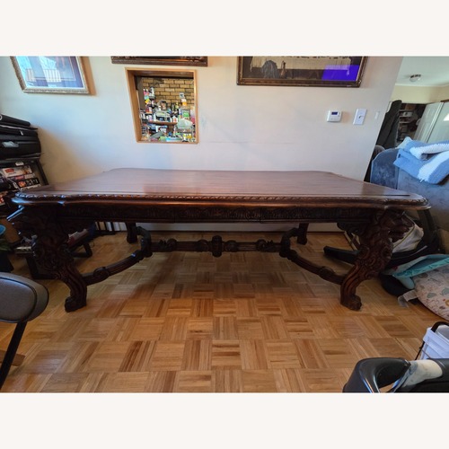 Used Vintage/Antique Finds Dark Brown Dining Table for sale on AptDeco
