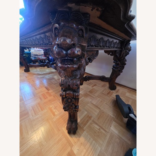 Used Vintage/Antique Finds Dark Brown Dining Table for sale on AptDeco