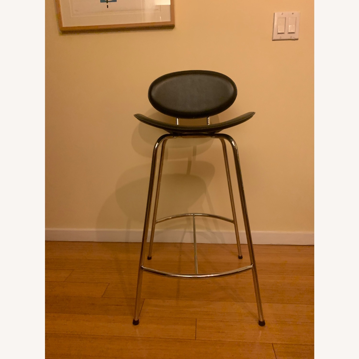Room & Board Radius Black Faux Leather Bar Stools - image-1