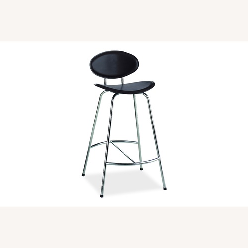Used Room & Board Radius Black Faux Leather Bar Stools for sale on AptDeco