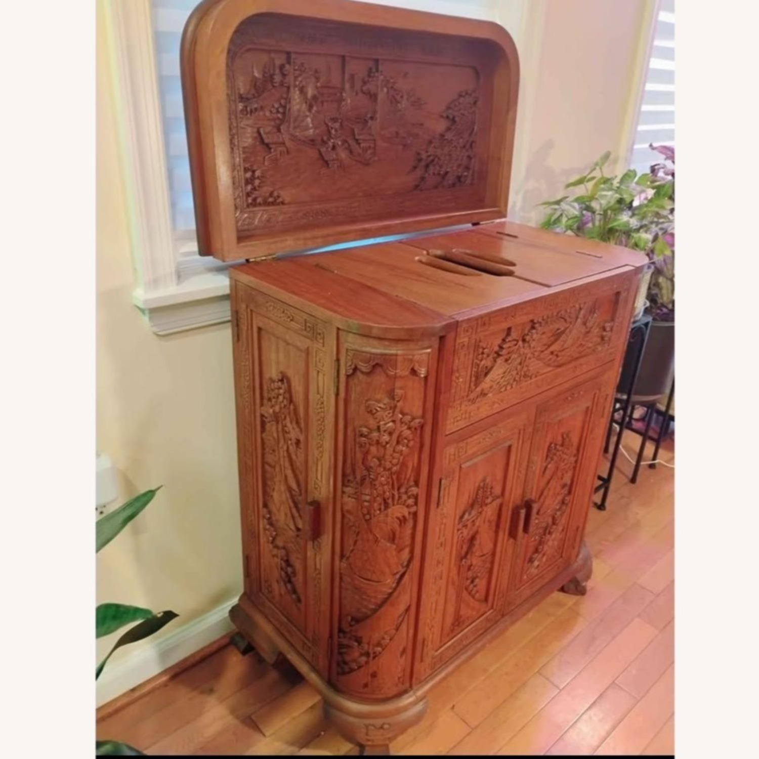 Vintage/Antique Youon & Co Wood Bar Cart - image-8