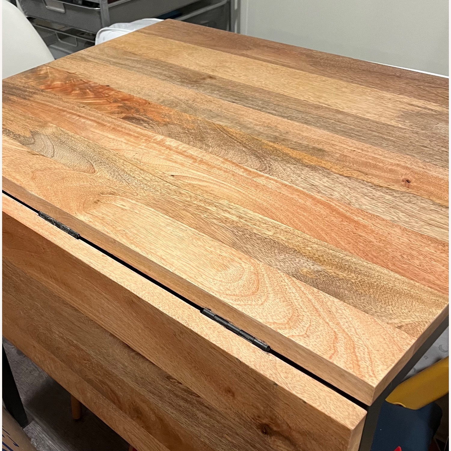 West Elm Box Frame Drop Leaf Extendable Table - image-3