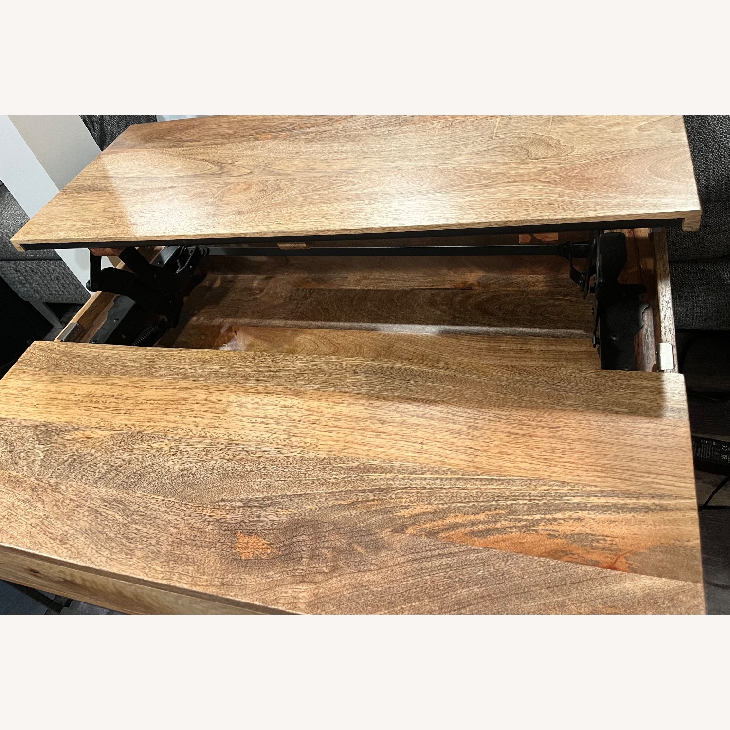 West Elm Industrial Storage Natural Wood Coffee Table - image-2