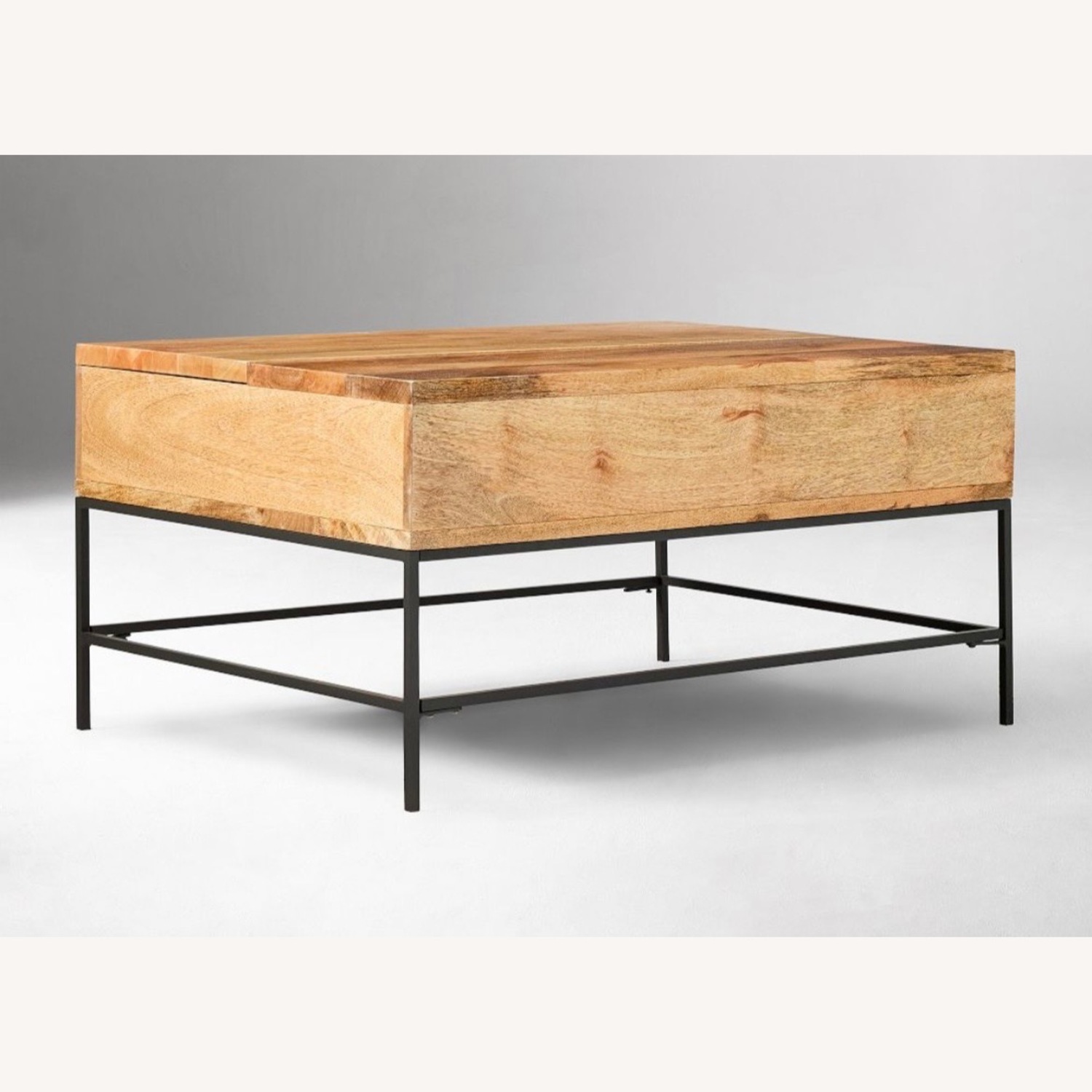 West Elm Industrial Storage Natural Wood Coffee Table - image-0