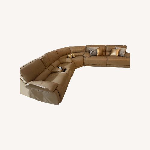 Used Natural Leather 3+ Piece Sectional for sale on AptDeco
