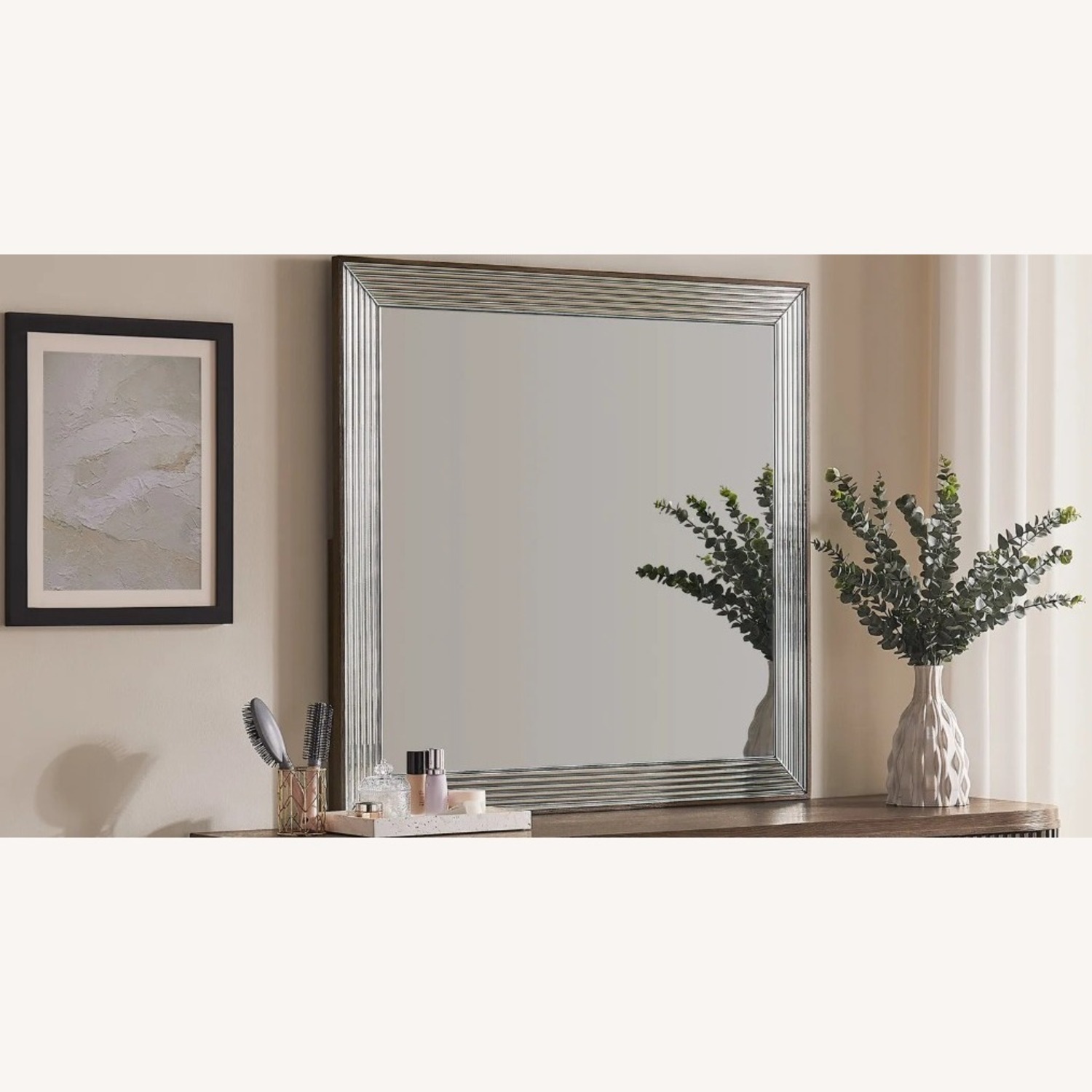 Dark Brown Glass Mirror - image-2