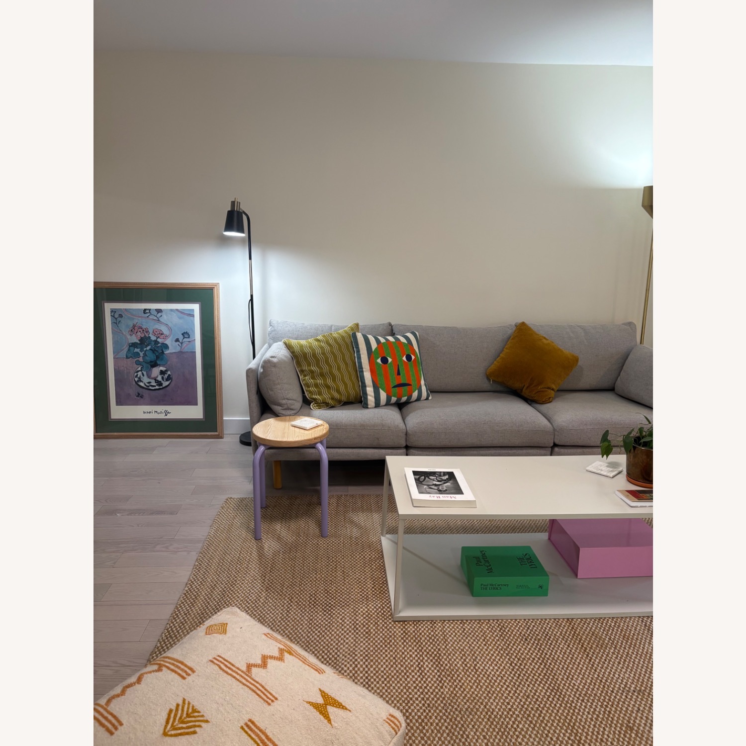 Burrow Field Light Gray Fabric 3+ Seater Sofa - image-5