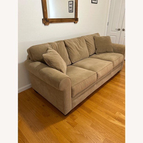 Used Jonathan Louis Furniture Light Brown Sleeper Sofa for sale on AptDeco